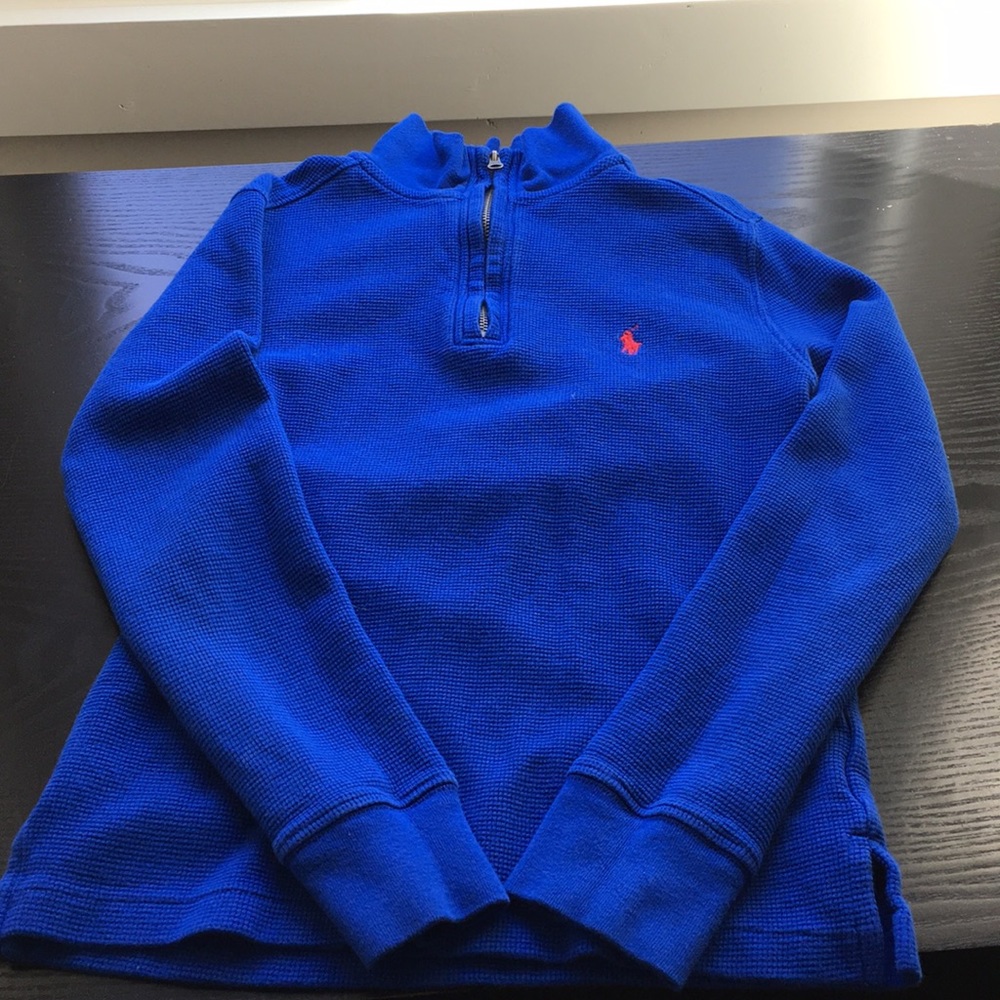 Boys Polo Ralph Lauren waffle long sleeve 1/4 zip